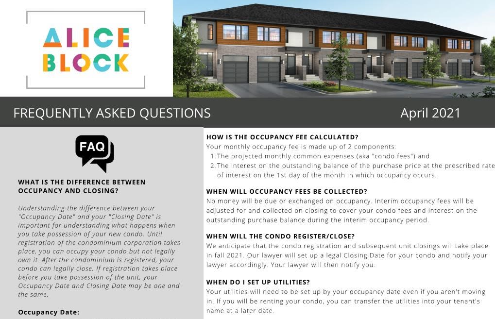 Alice Block FAQ